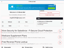 Tablet Screenshot of 10minutemail.net